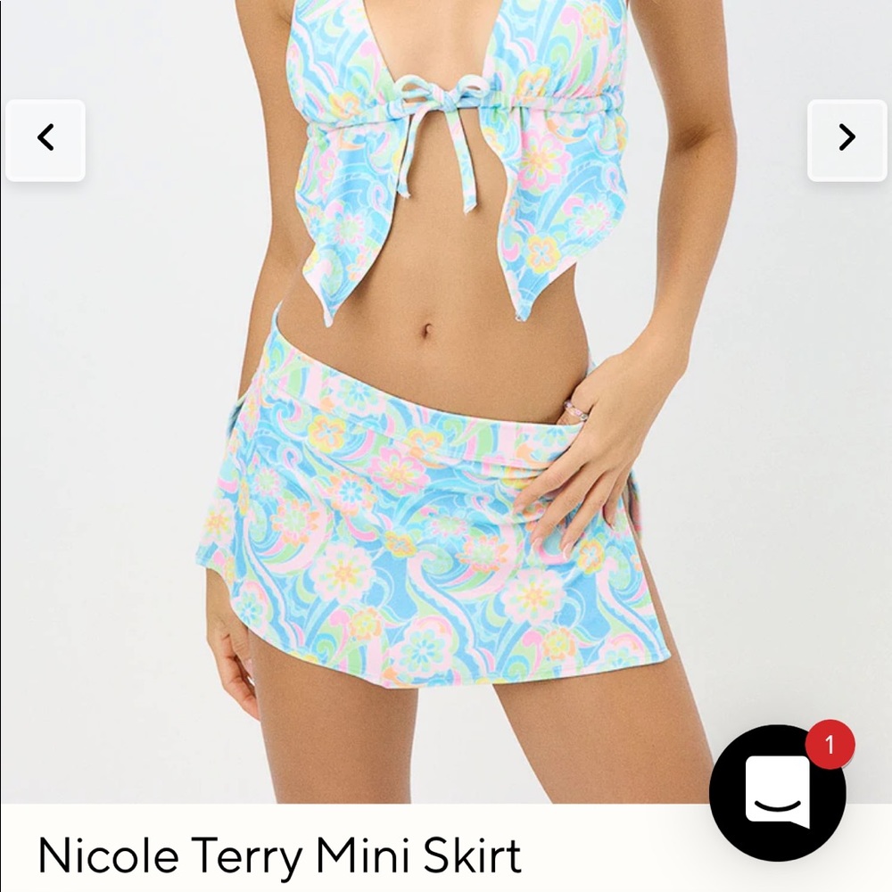Frankies Bikinis Sunshower Nicole Mini Skirt Brand NWOT